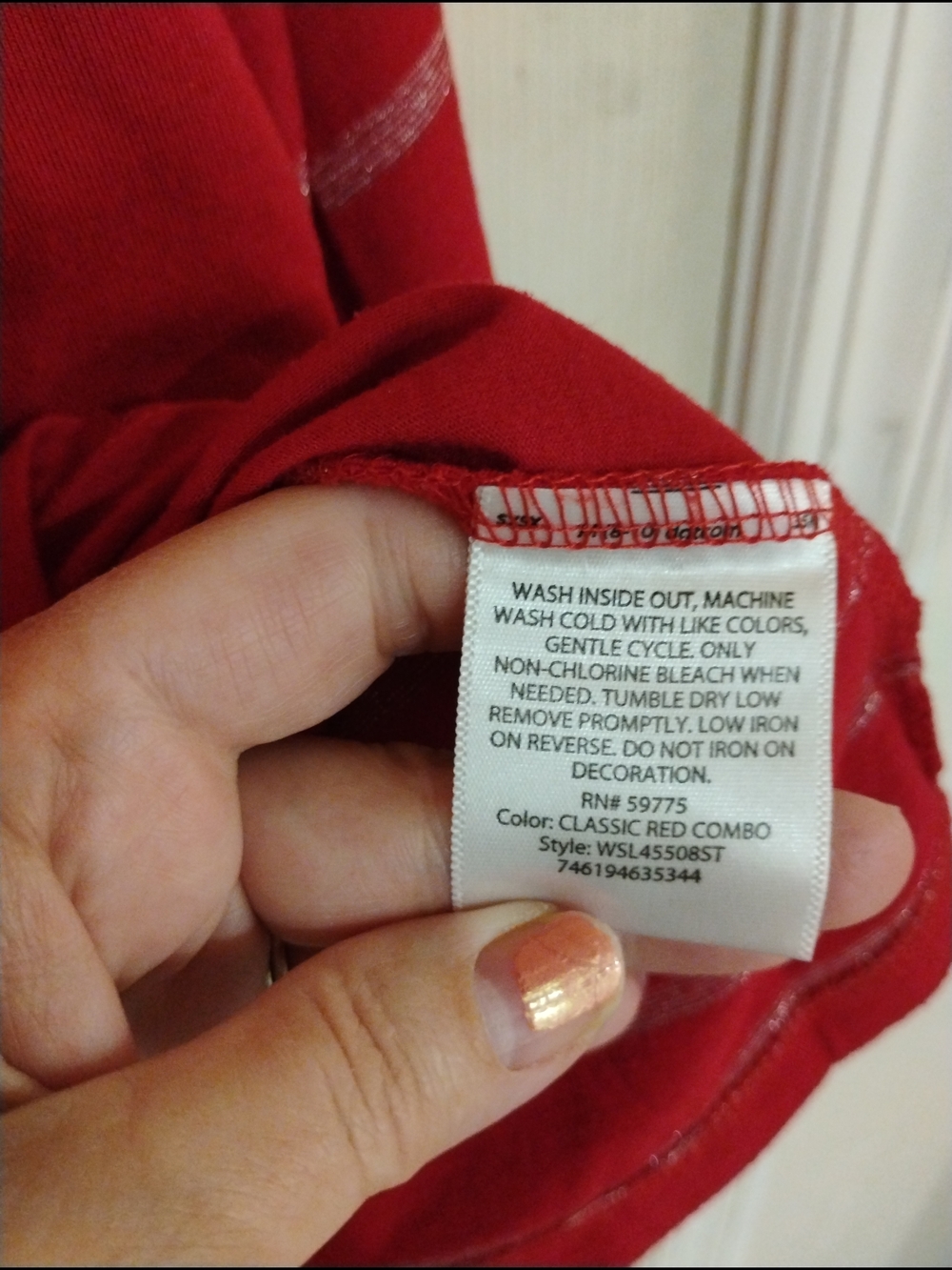 White Stag Red Tank With Built In Red Striped Open Cardigan with Silver Thread - Picture 7 of 11